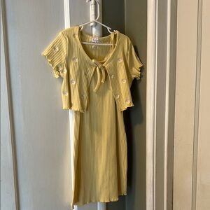 Yellow 2 Piece Daisy Dress
